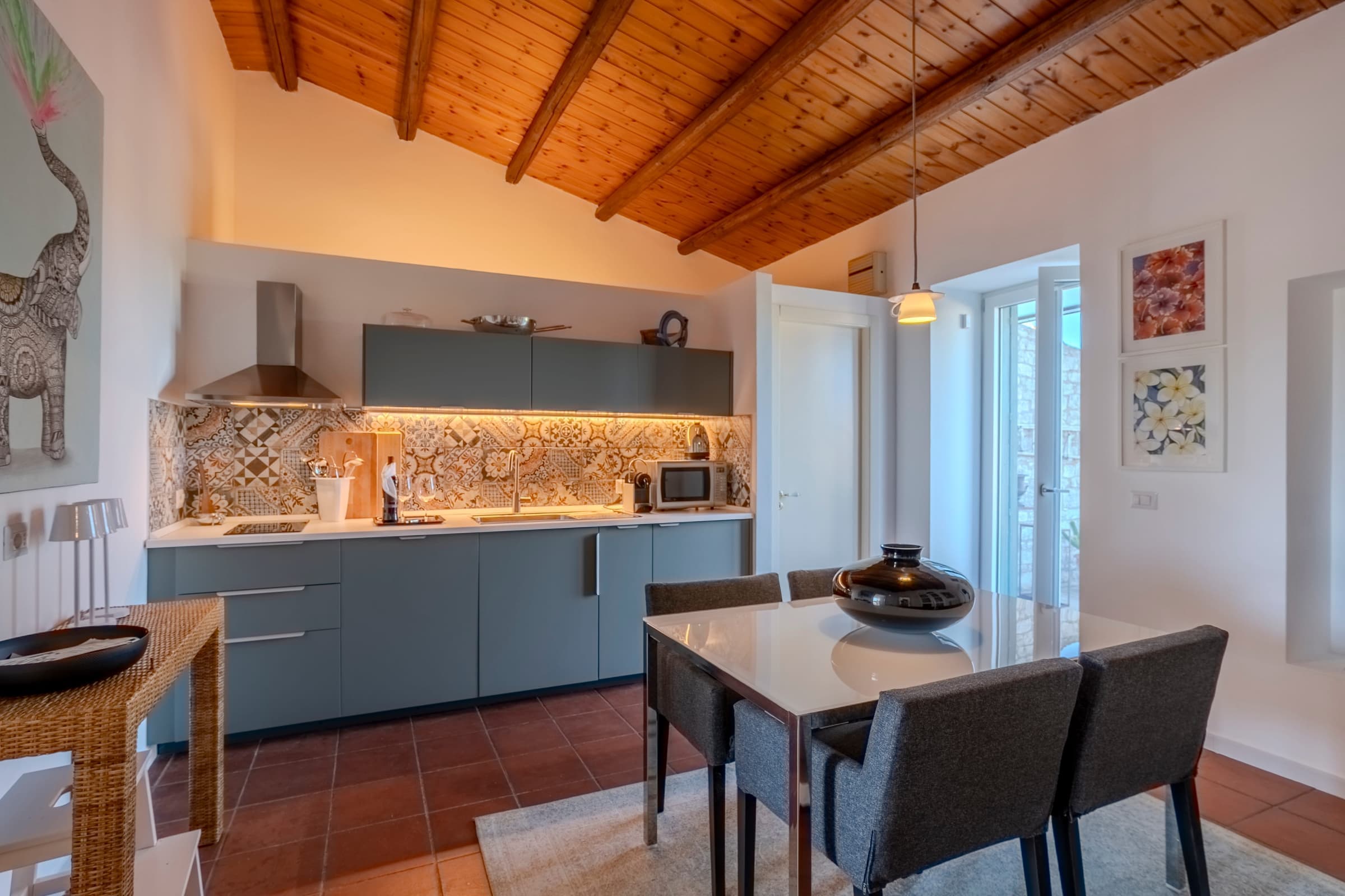 Elegant bedroom with refined Sicilian details