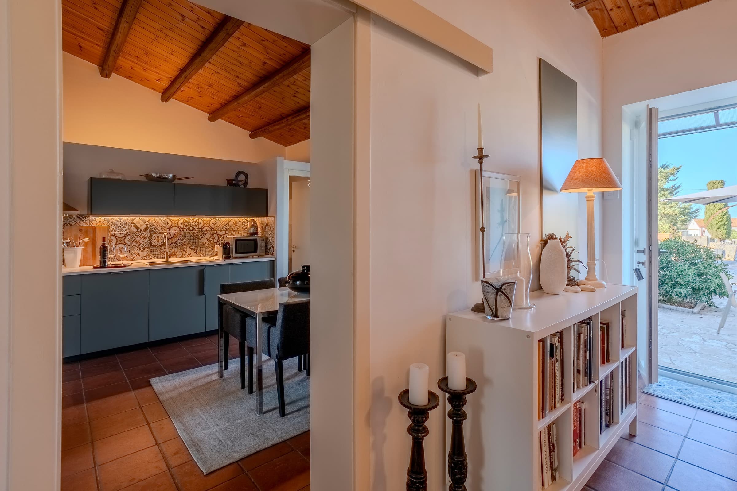 Traditional hallway showcasing the villa's character